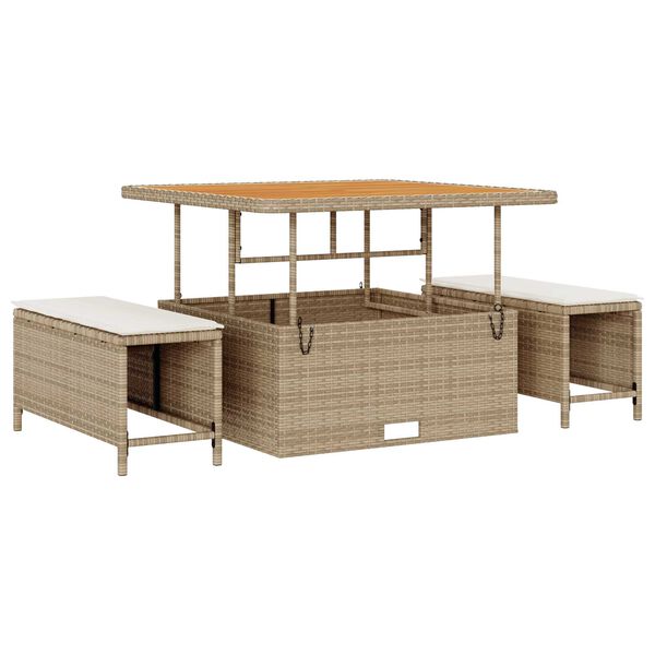 vidaXL Σετ Καναπέ Κήπου 8 pcs Μπεζ και Κρέμα 100 x 100 x 71 cm