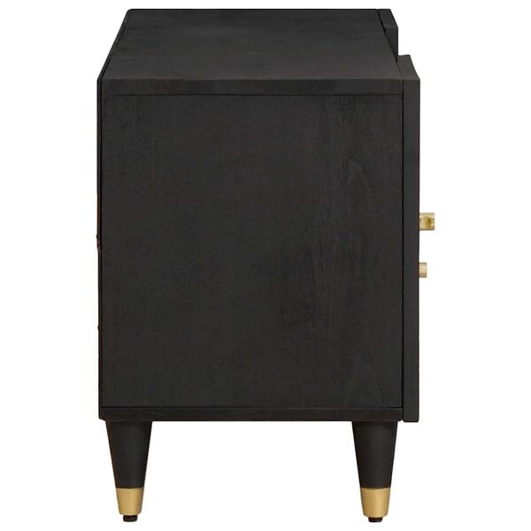 vidaXL Ντουλάπι TV με ράφι Μαύρο 105 x 33 x 46 εκ. Στερεό ξύλο μάνγκο