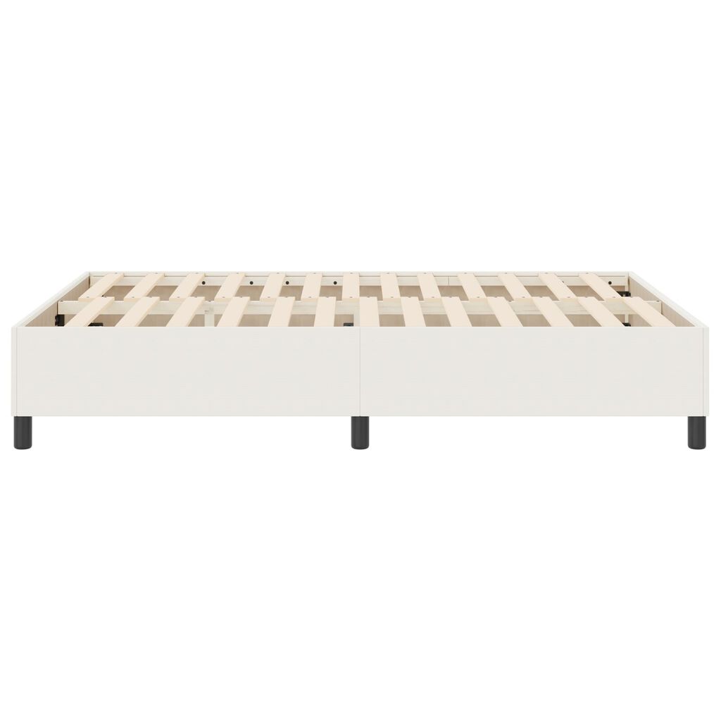 vidaXL Κρεβάτι Box Spring Κρεμ 140x200 εκ από ύφασμα καπιτονέ