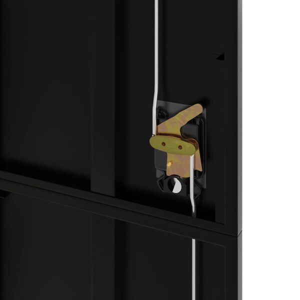 vidaXL Αρχειοθήκη Μαύρη 105 x 40 x 180 εκ. Ατσάλινη
