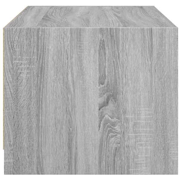 vidaXL Τραπεζάκι Σαλονιού Sonoma Γκρι 68x50x42 εκ. με Γυάλινες Πόρτες