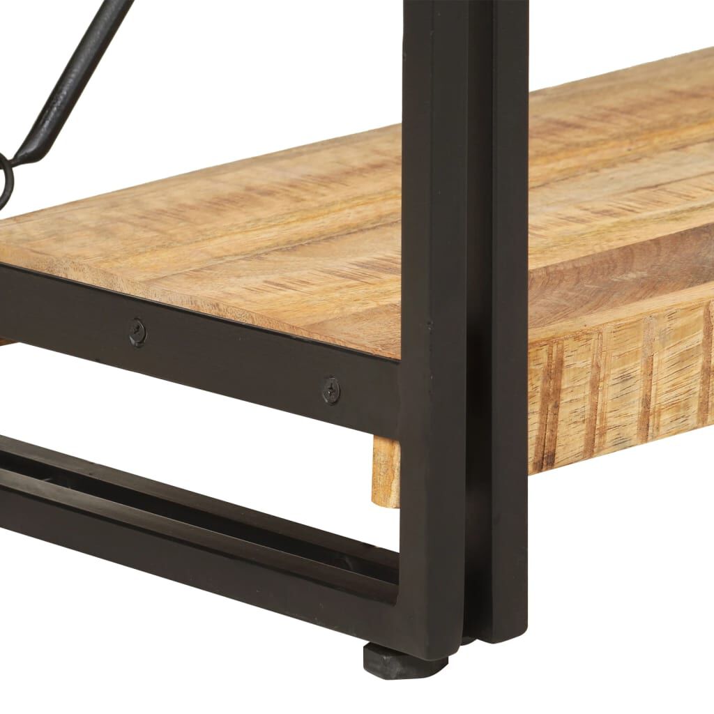 vidaXL Βιβλιοθήκη με 3 Επίπεδα 90 x 30 x 80 εκ. Μασίφ Ξύλο Μάνγκο