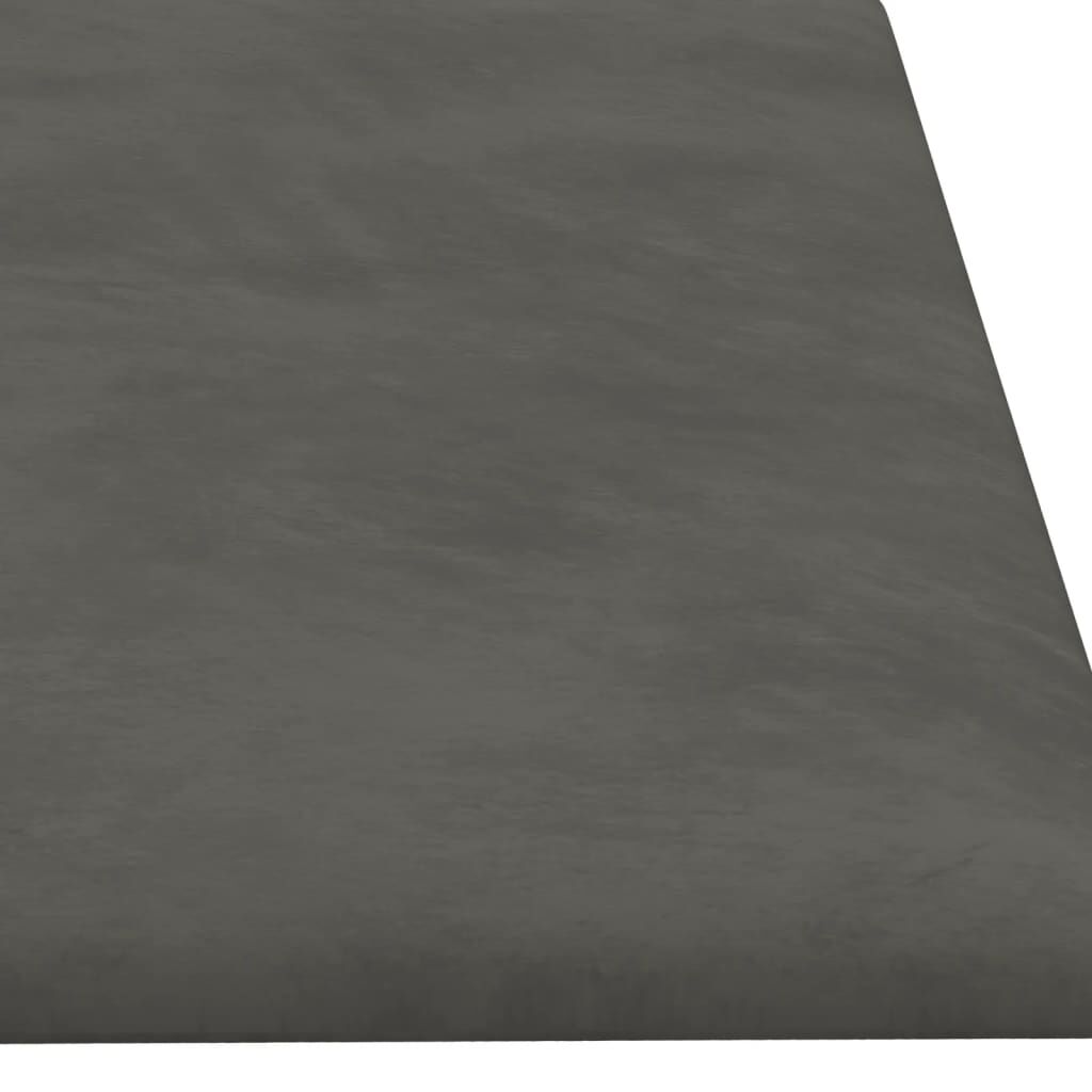 vidaXL Πάνελ Τοίχου 12 τεμ. Σκούρο Γκρι 60x15 εκ. 1,08 μ² Βελούδο