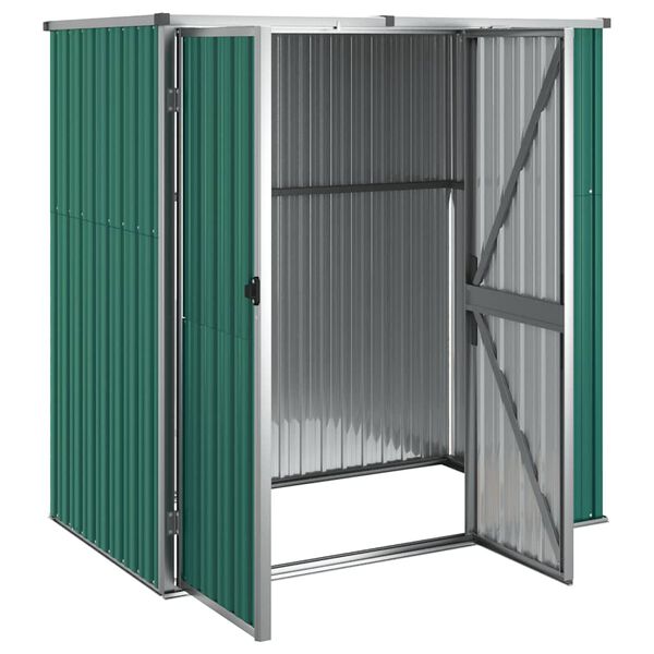 vidaXL Αποθήκη Εργαλείων Κήπου Πράσινη 161x89x161 εκ. Γαλβαν. Ατσάλι