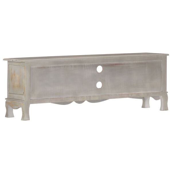 vidaXL Έπιπλο Τηλεόρασης Γκρι 120 x 30 x 42 εκ. από Μασίφ Ξύλο Μάνγκο