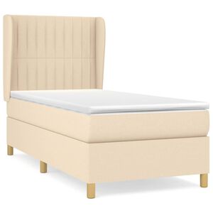 vidaXL &Kappa;&rho;&epsilon;&beta;ά&tau;&iota; Boxspring &mu;&epsilon; &Sigma;&tau;&rho;ώ&mu;&alpha; &Kappa;&rho;&epsilon;&mu; 80 x 200 &epsilon;&kappa;. &Upsilon;&phi;&alpha;&sigma;&mu;ά&tau;&iota;&nu;&omicron;
