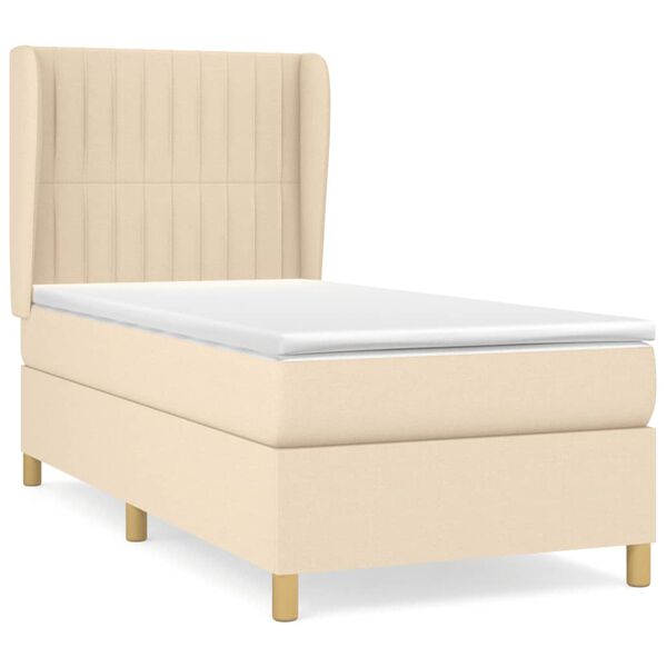 vidaXL &Kappa;&rho;&epsilon;&beta;ά&tau;&iota; Boxspring &mu;&epsilon; &Sigma;&tau;&rho;ώ&mu;&alpha; &Kappa;&rho;&epsilon;&mu; 80 x 200 &epsilon;&kappa;. &Upsilon;&phi;&alpha;&sigma;&mu;ά&tau;&iota;&nu;&omicron;