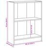 vidaXL Βιβλιοθήκη Γκρι Σκυροδέματος 60x24x76 εκ. Επεξεργασμένο Ξύλο