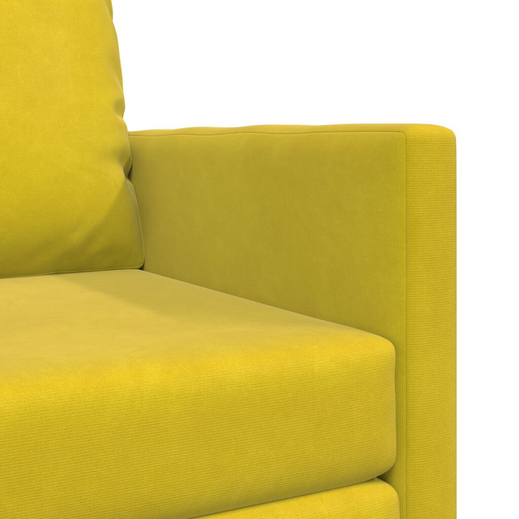 vidaXL Καναπές Κρεβάτι 2 σε 1 Σκούρο Κίτρινο 74x77x81 εκ. Βελούδο