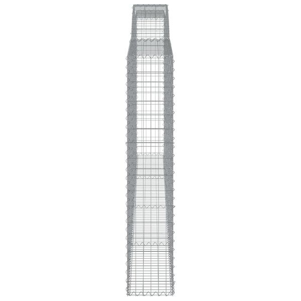 vidaXL Συρματοκιβώτιο Τοξωτό 400x30x160/180εκ. από Γαλβανισμένο Χάλυβα