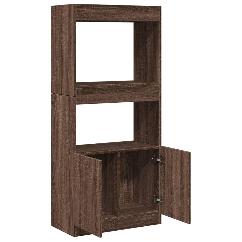 vidaXL Ντουλάπι Καφέ Δρυς 63x33x140 εκ. από Επεξεργασμένο Ξύλο
