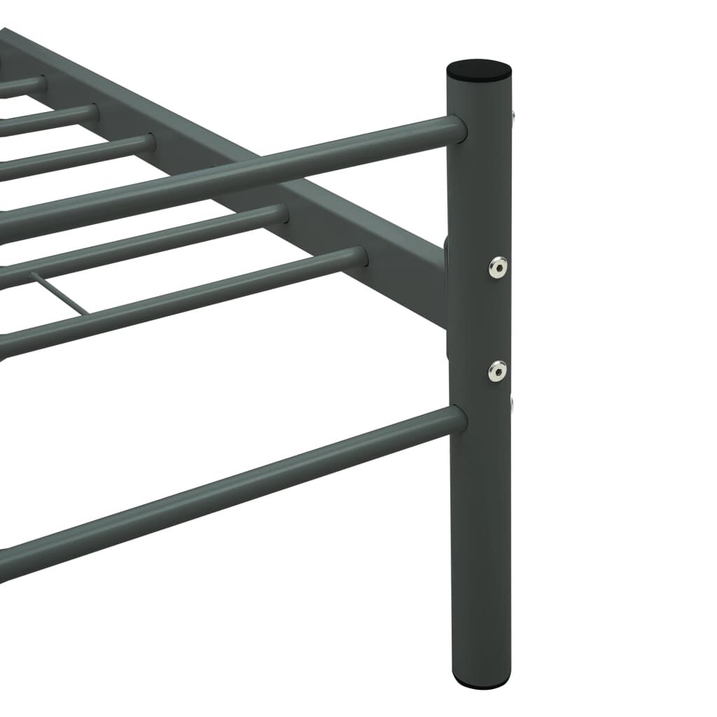 vidaXL Πλαίσιο Κρεβατιού Γκρι 160 x 200 εκ. Μεταλλικό