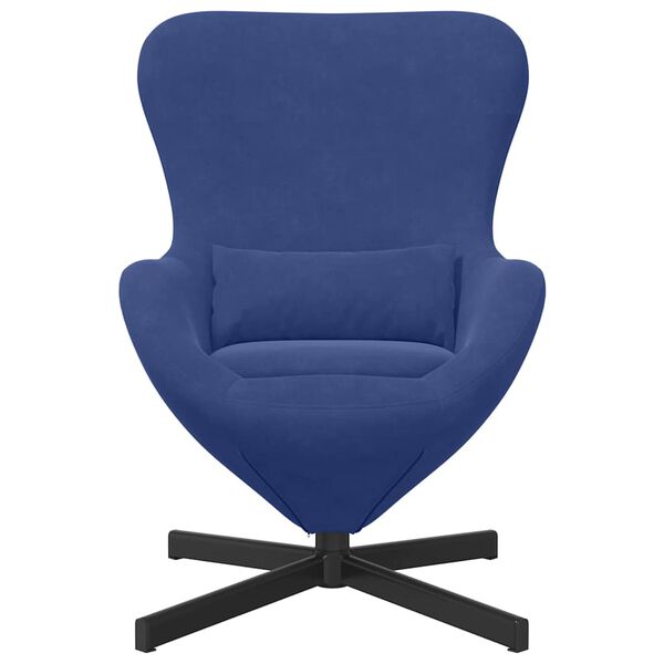 vidaXL Κάθισμα-αυγό Μπλε Αστυνομίας 63 x 73 x 90 εκ Βελούδο