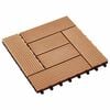 vidaXL &Pi;&lambda;ά&kappa;&alpha; &Kappa;&alpha;&tau;&alpha;&sigma;&kappa;&epsilon;&upsilon;ή&sigmaf; 11 pcs &Xi;ύ&lambda;&omicron; teak 30 x 30 cm WPC