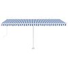 vidaXL Τέντα Αυτόματη Ανεξάρτητη Μπλε/Λευκό 500x300 εκ.