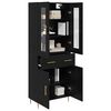 vidaXL Highboard &mu;&epsilon; &sigma;&upsilon;&rho;&tau;ά&rho;&iota; 2 pcs &Mu;&alpha;ύ&rho;&eta; &Omicron;&xi;&upsilon;ά &Epsilon;&pi;&epsilon;&xi;&epsilon;&rho;&gamma;&alpha;&sigma;&mu;έ&nu;&omicron; &xi;ύ&lambda;&omicron;