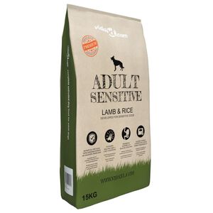 vidaXL &Xi;&eta;&rho;ά &Tau;&rho;&omicron;&phi;ή &Sigma;&kappa;ύ&lambda;&omega;&nu; Premium Adult Sensitive Lamb & Rice 15 &kappa;.