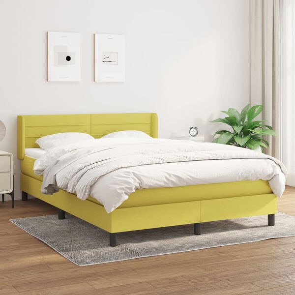vidaXL &Kappa;&rho;&epsilon;&beta;ά&tau;&iota; Boxspring &mu;&epsilon; &Sigma;&tau;&rho;ώ&mu;&alpha; &Pi;&rho;ά&sigma;&iota;&nu;&omicron; 140x200 &epsilon;&kappa;.&Upsilon;&phi;&alpha;&sigma;&mu;ά&tau;&iota;&nu;&omicron;
