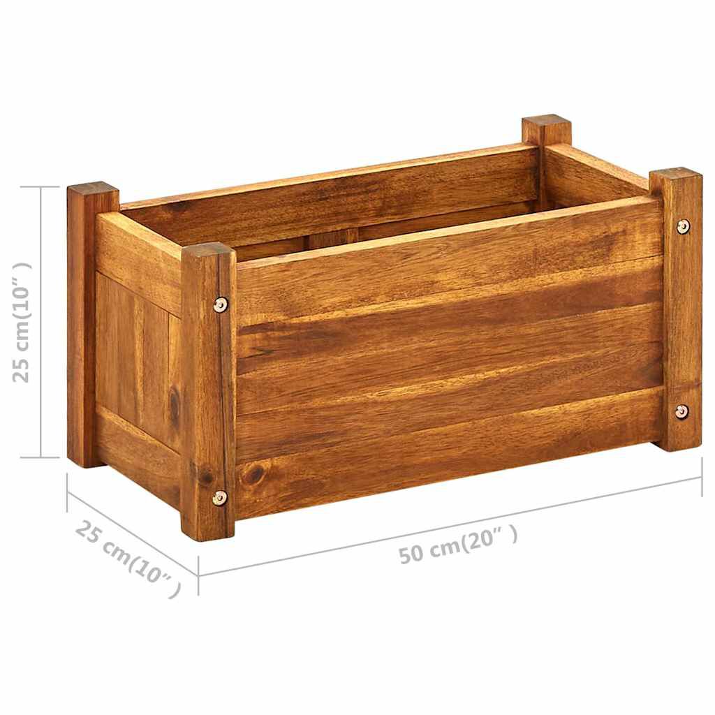 vidaXL Ζαρντινιέρα Υπερυψωμένη 50 x 25 x 25 εκ. από Ξύλο Ακακίας
