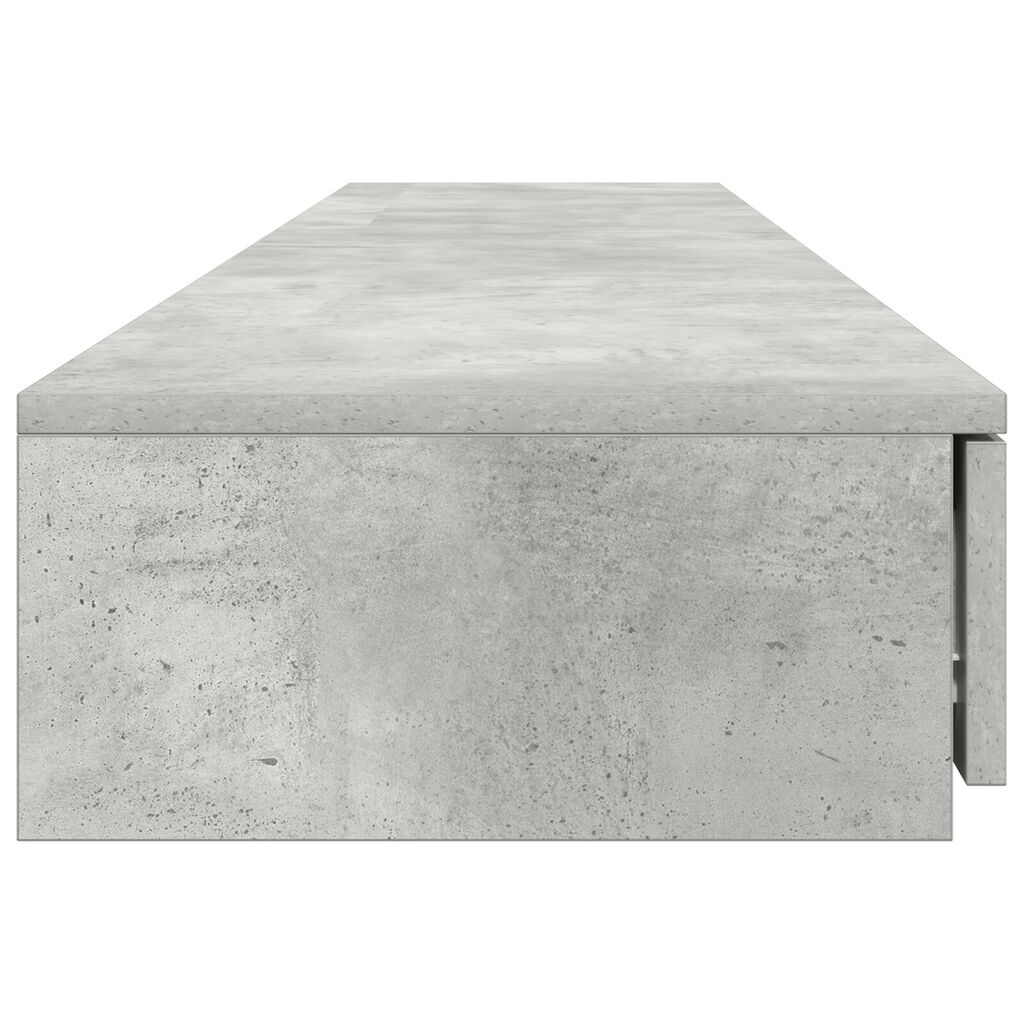vidaXL Συρτάρια Κρεβατιού Γκρι Σκυρόδεμα 200x36,5x16,5 εκ. MDF