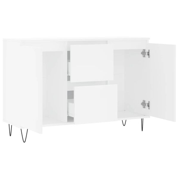 vidaXL Μπουφές Λευκός 101,5 x 35 x 70 εκ. από Επεξεργασμένο Ξύλο