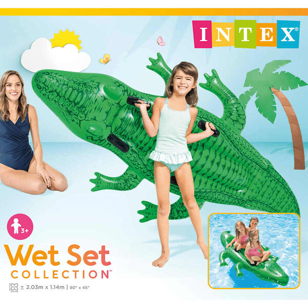 Intex Φουσκωτό Τεράστιος Αλιγάτορας 203 x 114 εκ.