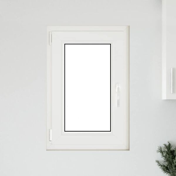 vidaXL Παράθυρο Υπογείου "RISOR" 50x75 εκ. Ανακλινόμενο & Περιστρεφόμενο DIN Αριστερό Ανθρακί