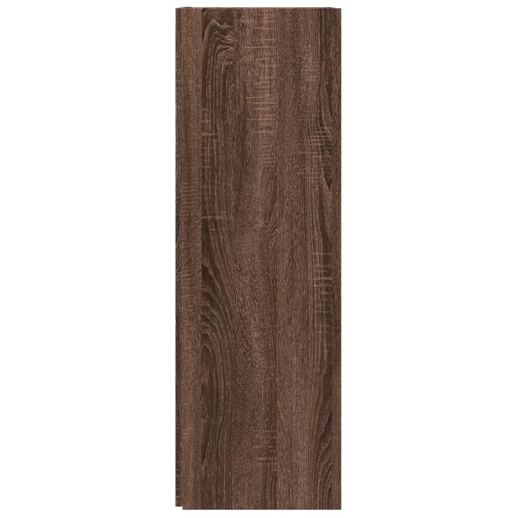 vidaXL Γωνιακό Έπιπλο Καφέ δρυς 33x33x100 εκ. από Επεξεργ. Ξύλο