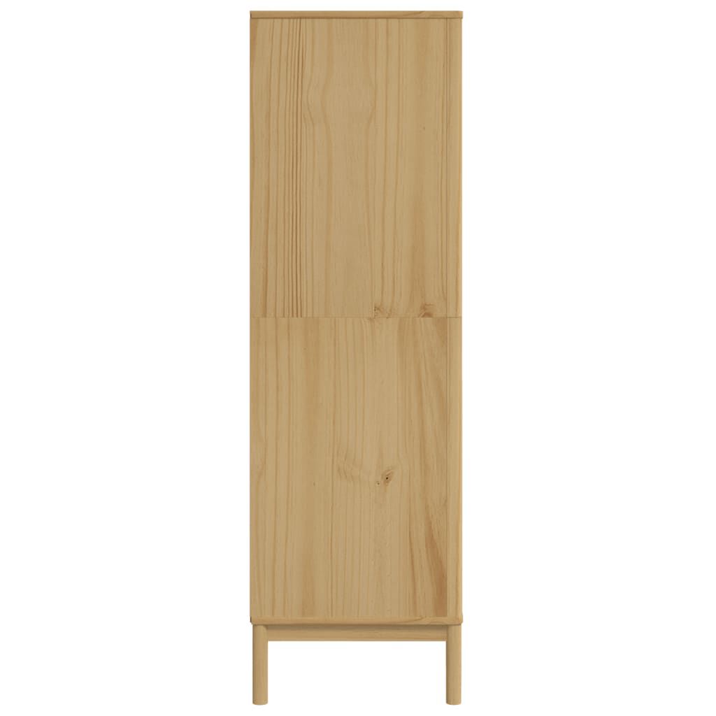 vidaXL Ντουλάπα FLORO Καφέ 77 x 53 x 171 εκ. από Μασίφ Ξύλο Πεύκου