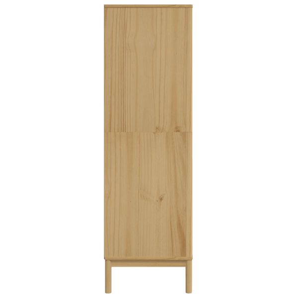 vidaXL Ντουλάπα FLORO Καφέ 77 x 53 x 171 εκ. από Μασίφ Ξύλο Πεύκου