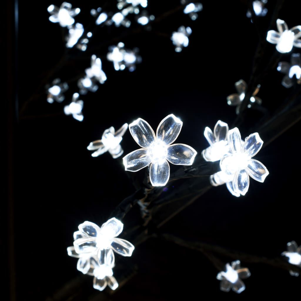 vidaXL Χριστουγεννιάτικο Δέντρο Κερασιά 220 LED Ψυχρό Λευκό Φως 220 εκ