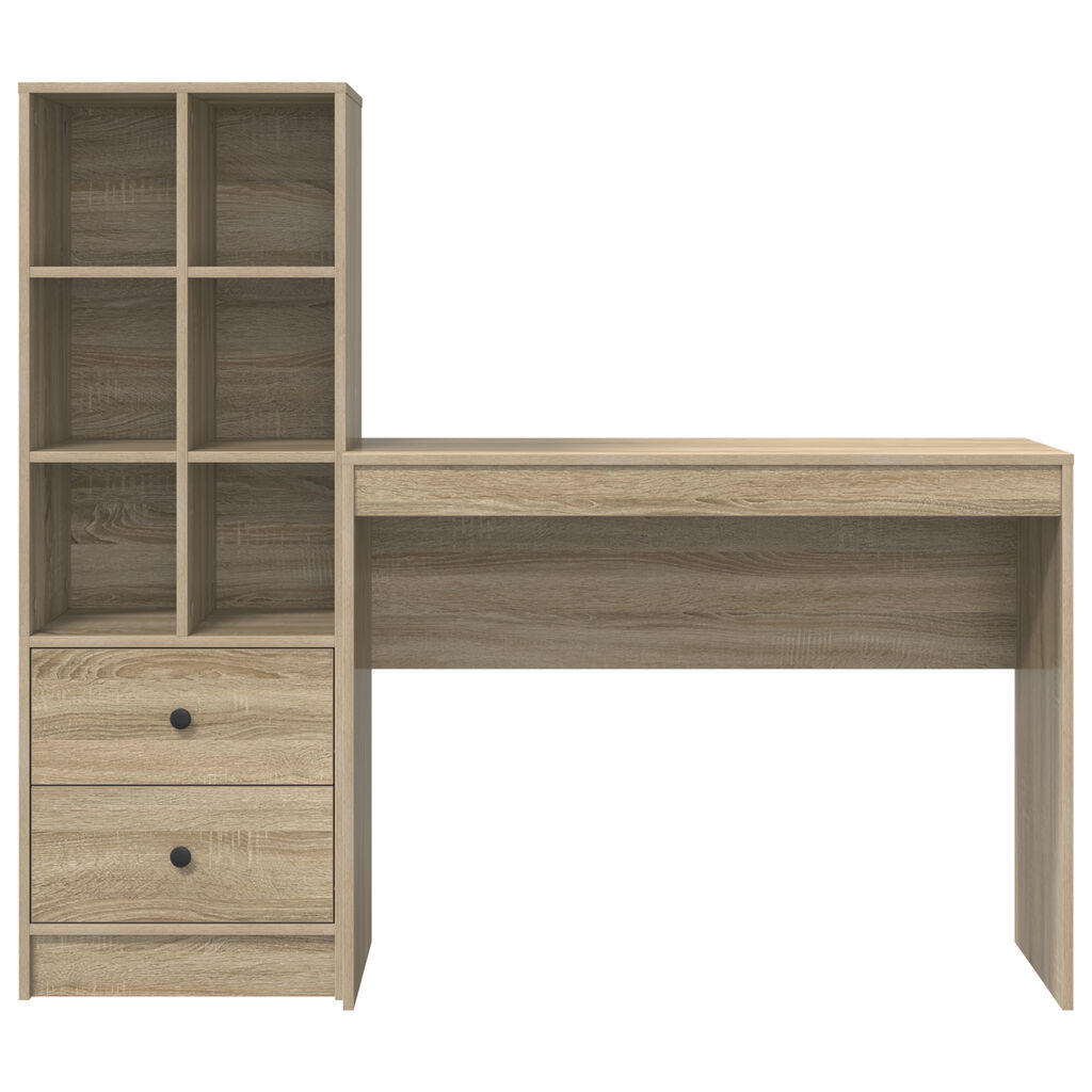 vidaXL Γραφείο με Αποθήκευση Sonoma Oak Επεξεργασμένο Ξύλο
