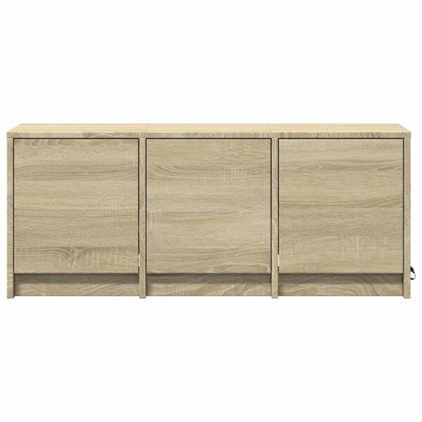 vidaXL Έπιπλο Τηλεόρασης με LED Sonoma Δρυς 97x34x40 εκ. Επεξ. Ξύλο