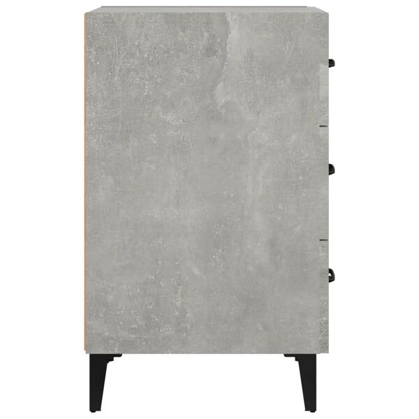 vidaXL Κομοδίνο Γκρι Σκυροδέματος 40x40x66 εκ. από Επεξεργασμένο Ξύλο