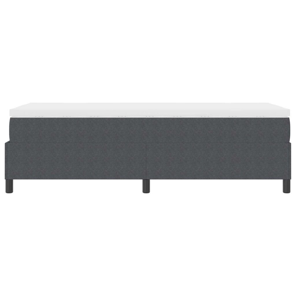 vidaXL Κρεβάτι Box Spring με Στρώμα σε Σκούρο Γκρι - 100 x 200 εκ., Ύφασμα Κορντούρας