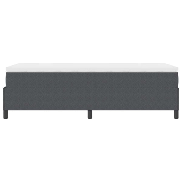 vidaXL Κρεβάτι Box Spring με Στρώμα σε Σκούρο Γκρι - 100 x 200 εκ., Ύφασμα Κορντούρας