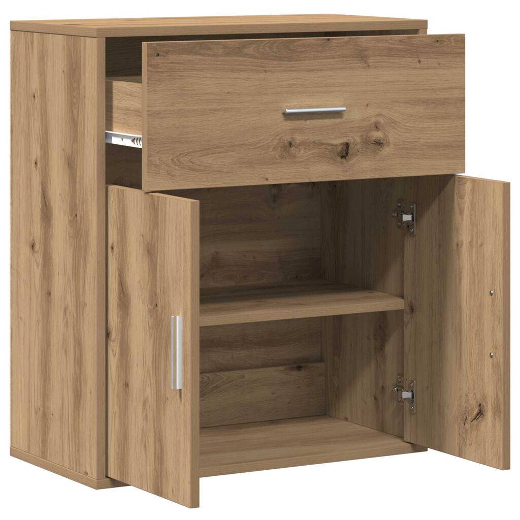 vidaXL Πλαϊνό γραφείο artisan δρυς 60 x 31 x 70 εκ Επεξεργασμένο ξύλο