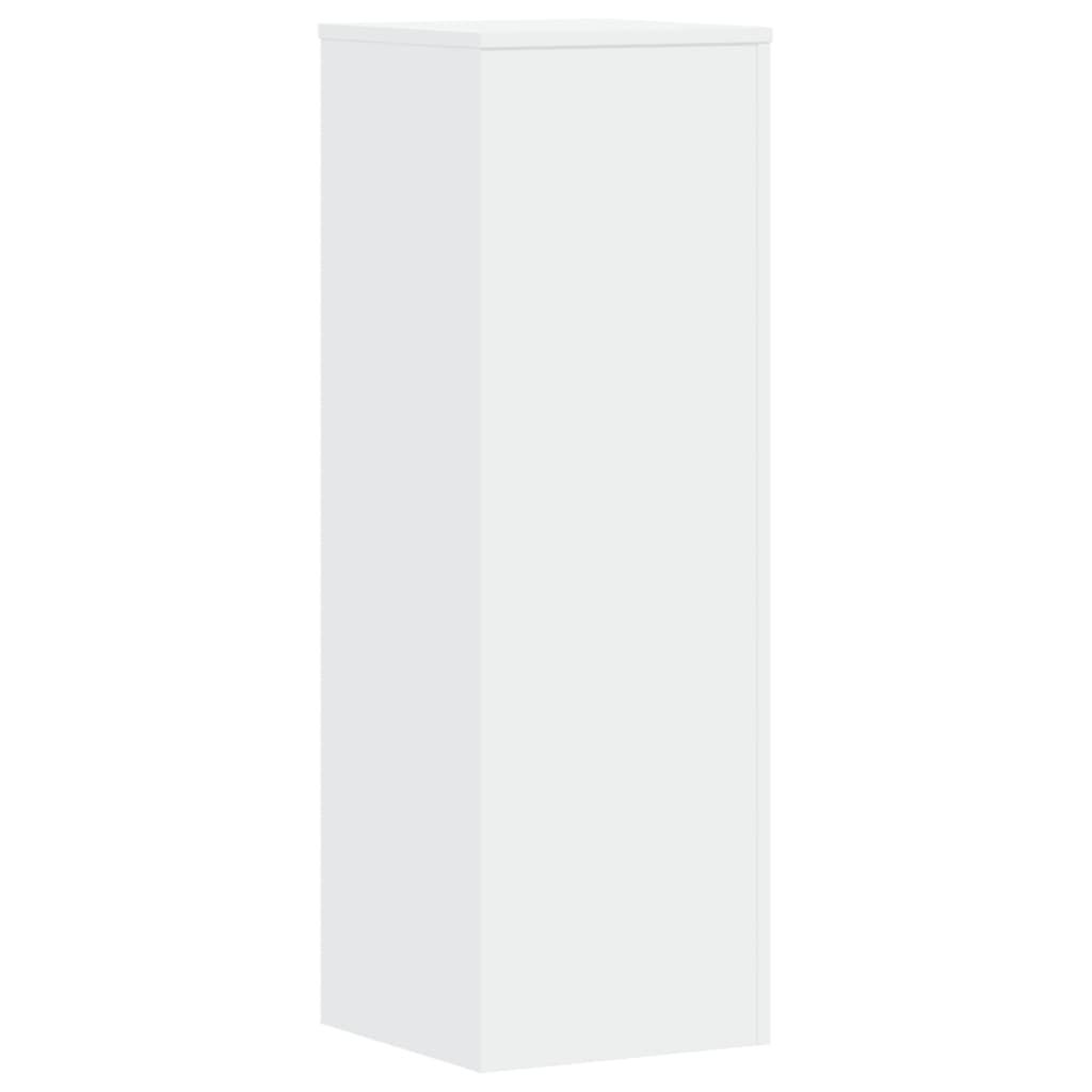 vidaXL Βάσεις Φυτών 2 τεμ. Λευκές 33x33x100 εκ. από Επεξεργασμένο Ξύλο
