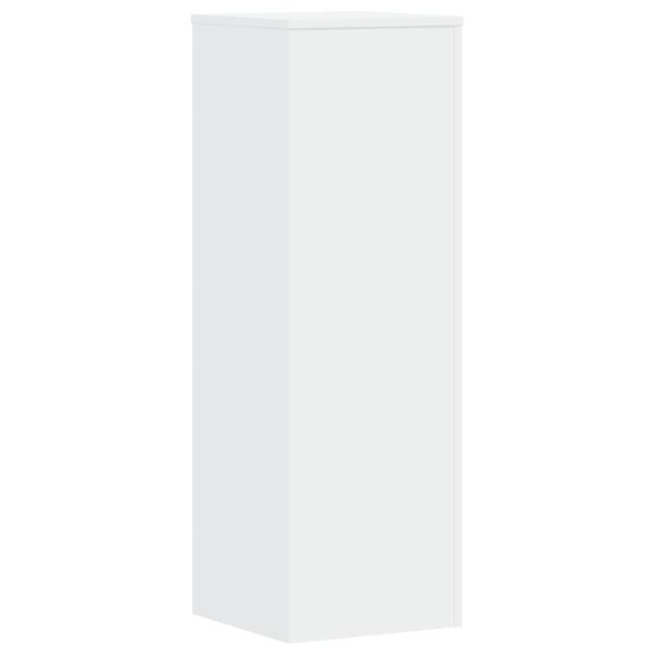 vidaXL Βάσεις Φυτών 2 τεμ. Λευκές 33x33x100 εκ. από Επεξεργασμένο Ξύλο