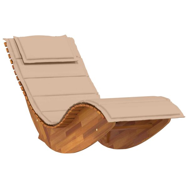 vidaXL Ξαπλώστρα 2 pcs Καφέ 60 x 154 x 74εκ Μασίφ ξύλο ακακίας