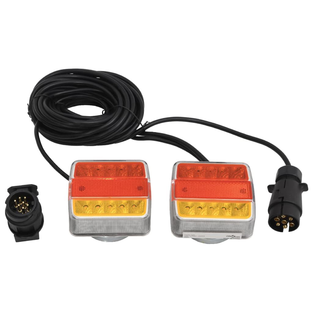 vidaXL Φώτα Τρέιλερ 2 τεμ. Κόκκινα 10,5x7,5x10 εκ. LED Λαμπτήρας 12V