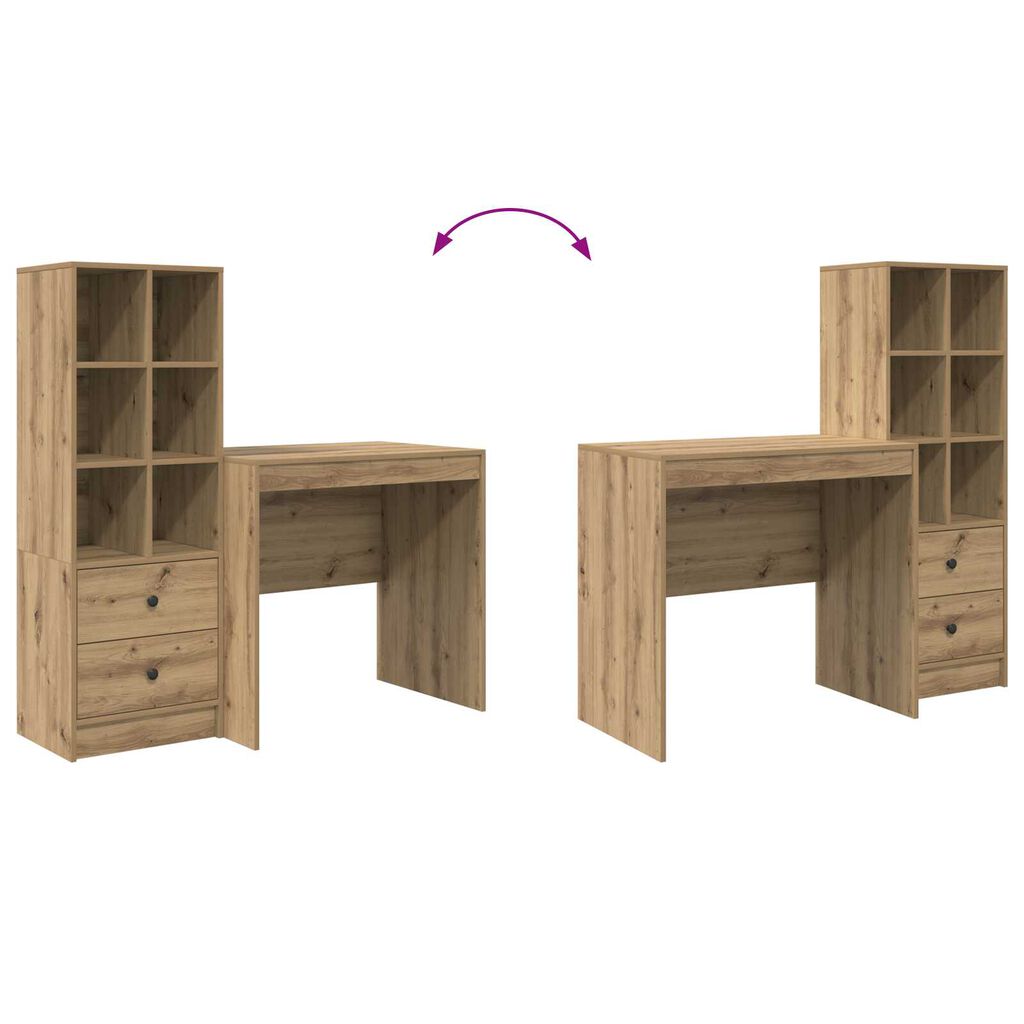 vidaXL Γραφείο με Αποθήκευση Artisan Oak Επεξεργασμένο Ξύλο