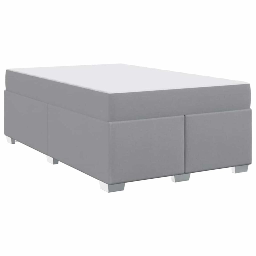 vidaXL Σκελετός Κρεβατιού Άλλο Ανοιχτό γκρι 120 x 190 cm ύφασμα