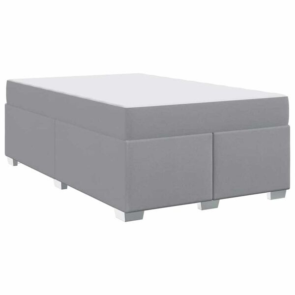 vidaXL Σκελετός Κρεβατιού Άλλο Ανοιχτό γκρι 120 x 190 cm ύφασμα
