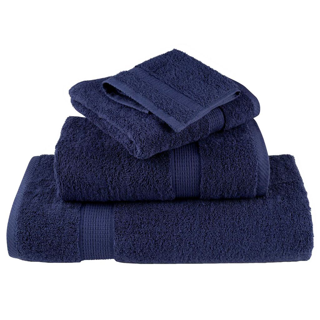 vidaXL Πετσέτες 10 pcs Ναυτικό μπλε 15 x 21 cm Βαμβάκι