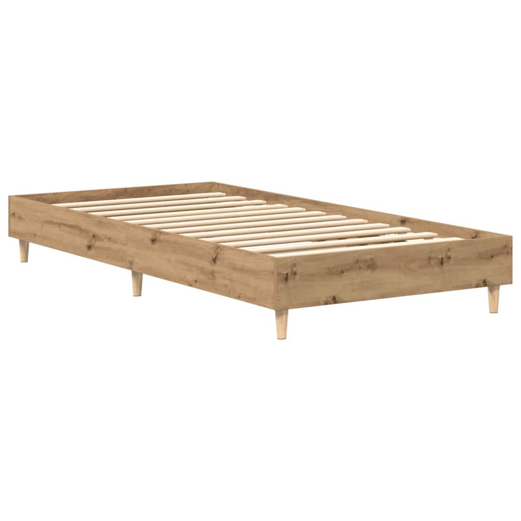 vidaXL Πλαίσιο κρεβατιού χωρίς στρώμα Artisan Oak 75x190 cm