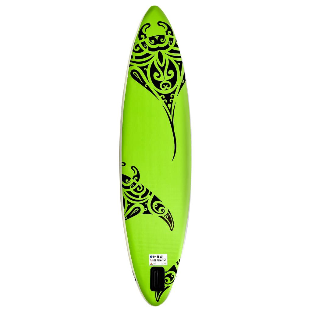 vidaXL Σανίδα SUP Φουσκωτή Σετ Πράσινη 305 x 76 x 15 εκ.