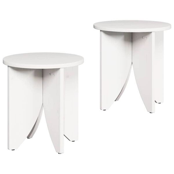 vidaXL Τραπεζάκι σαλονιού 2 pcs Λευκό 41.5 x 41.5 x 44 cm