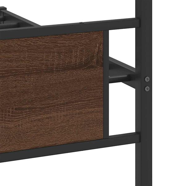 vidaXL Πλαίσιο Κρεβατιού Χωρ. Στρώμα Καφέ Δρυς 107x203 εκ Επεξ. Ξύλο