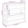 vidaXL Ζαρντινιέρα Γκρι 77 x 25 x 66 εκ. Μαύρο από Μασίφ Ξύλο Πεύκου